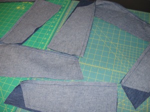 Chain piecing the panels. I love streamlining my sewing!